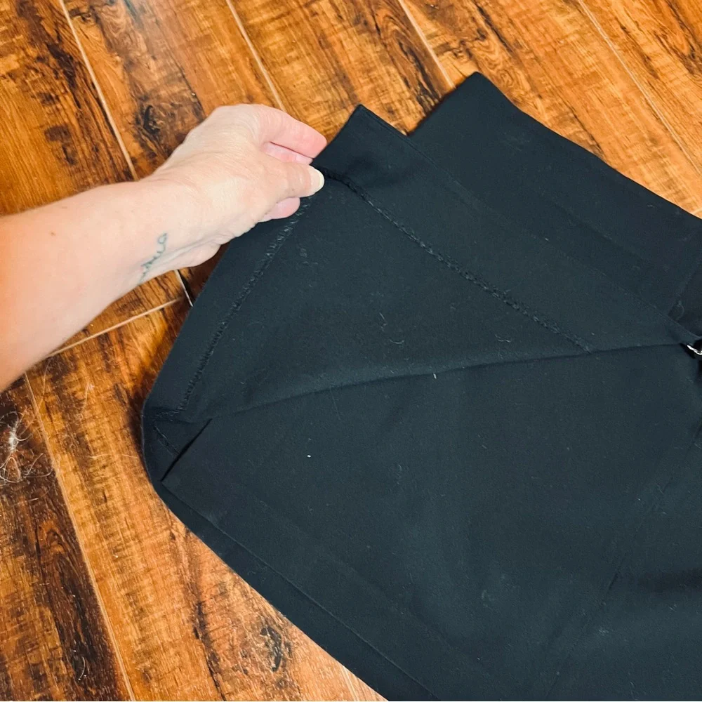 The Limited size 4 Small Stretch Black Dressy Buckle Mini Wrap Skirt